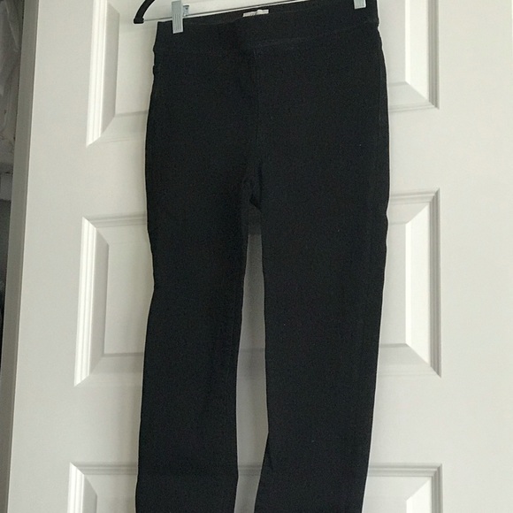 J Crew black toothpick jeans. Elastic waist - Picture 1 of 3